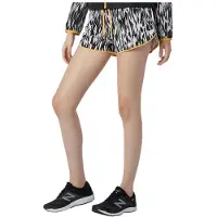 New Balance Printed Fast Flight Split Shorts White Black Women, Size XS