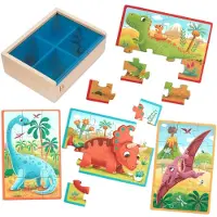 B. toys Pussel - 4x12 - Dino - - One Size - Pussel
