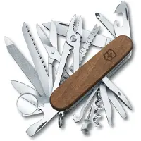 Victorinox 1.6791.63, Fällkniv av slipjoint-modell, Kniv med flera verktyg, Spear point, Rostfritt stål, Valnöt, Brun