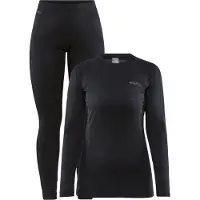 Craft - Underställ dam - Core Warm Baselayer Set W Black för Unisex - Storlek XS - Svart