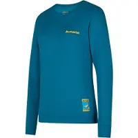 La Sportiva Women's Climbing On The Moon Sweatshirt Turchese/Giallo