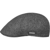 Stetson Men's Texas Fine Herringbone Flat Cap Antracite