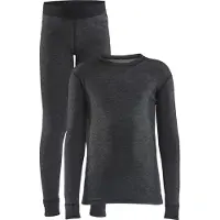 Craft Juniors' Core Wool Merino Set Black Melange