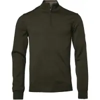 Chevalier Men's Aston Half Zip Merino Pullover Dark Green