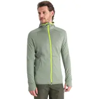 Icebreaker Men's Zoneknit Long Sleeve Zip Hoodie Lichen/Hyper