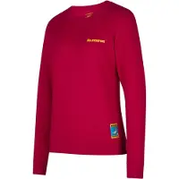 La Sportiva Women's Climbing On The Moon Sweatshirt Fucsia/Giallo