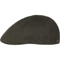 Stetson Men's Herringbone Duck Flat Cap Mud-Black