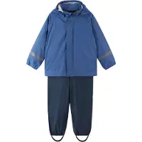 Reima Regnkläder m. Hängslen - Tihku - PU - Denim Blue - - 2 år (92) - Regnkläder
