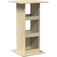 vidaXL Barbord med hyllor, Sonoma Ek, 60x60x102 cm