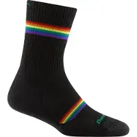 Darn Tough Women's Prism Micro Crew Lightweight Running Socks With Cushion Black