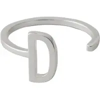 Design Letters Ring Silver A-Z D
