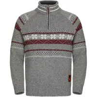 Gridarmor Men's Snøstjerne Half Zip Ullgenser Grey Melange