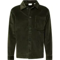 KnowledgeCotton Apparel Organic Cotton Corduroy Overshirt GOTS Forrest Night