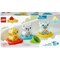 LEGO DUPLO 10965 - Badkulor med Flytande Djur Tåg för Små Barn 1.5-3 År med Anka, Flodhäst, Isbjörn