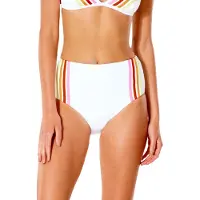Rip Curl Women's Wave Shapers High Waist Cheeky White