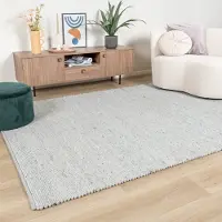 NATURL. Ullmatta | Wise grå/vit hos Volero | 70x140 cm | Natur | Enfärgad | Rektangulär | Plattvävd