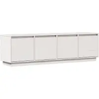 vidaXL Tv-bänk vit 156x37x45 cm massiv furu