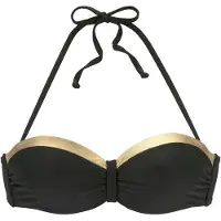 LASCANA Bikiniöverdel 'Elodie' guld / svart