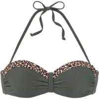 LASCANA Bikiniöverdel beige / guld / mörkgrön / svart