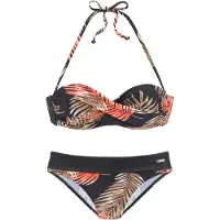 LASCANA Bikini beige / orange / svart / vit