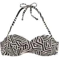 LASCANA Bikiniöverdel beige / svart