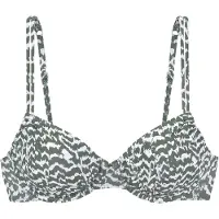 LASCANA Bikiniöverdel oliv / vit