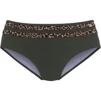 LASCANA Bikiniunderdel 'Adelin' nude / umbra / mörkgrön / svart