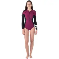 Hurley Advant Texture 2/2 Mm Långärmad Shorty Med Dragkedja Fram För Dam