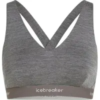 Icebreaker Women's Merino 125 Cool-Lite Sprite Racerback Bra Gritstone Hthr-013
