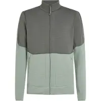 Icebreaker Men's Merino 400 Realfleece Descender Longsleeve Zip Galaxy/Moss/Core Black