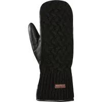 Kombi Women's Ariana Leather and Knit Mittens Black
