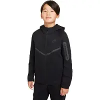Nike Luvtröja NSW Tech Fleece FZ - Svart Barn, storlek S: 128-137 cm