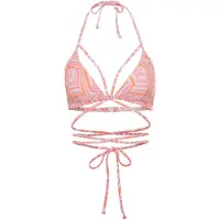 LASCANA Bikiniöverdel 'Lisa' orange / rosa / vit