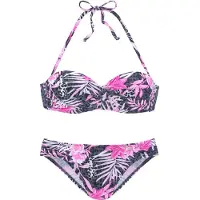 Buffalo Bikini grå / ljusrosa / svart / vit