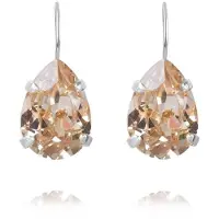 Caroline Svedbom Mini Drop Clasp Earrings Rhodium Silk - Stjärnurmakarna