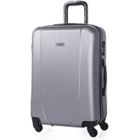 Itaca unisex. 71160-02 Travel Case Rigid 4 Wheeled Trolley Medium 71160 silver -65x44x24cm (OSFA), Casual, ABS / Polycarbonate