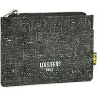Lois for man. 203642-01 LOIS 203642 Wallet Card Holder with RFID protection, black colour (OSFA), Casual, Nylon, Faux Leather, Sustain