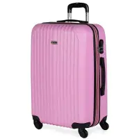 Itaca for woman. T71560-08 4 Wheeled Travel Case Medium T71560 pink -66x41x27cm (OSFA), Casual, ABS / Polycarbonate