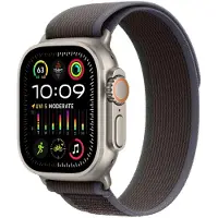 Apple Watch Ultra 2 49 mm Titanium med Trail Loop (M/L) - Blå/Svart