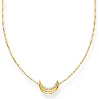 Thomas Sabo True Romance gold-plated pendant Moon Romance halsband KE2299-414-14-L45V