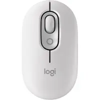 Logitech POP WiFi mus Bluetooth Optisk Vit 4 Knappar 4000 dpi Easy Switch 3 enheter, Scrollwheel