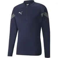Puma Träningströja teamFINAL 1/4 Blixtlås - Navy/Grå/Silver, storlek X-Small