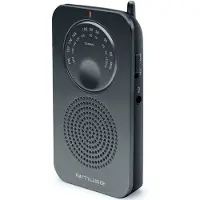 Muse M-01RS, Personal, Analog, FM, MF, 3,5 mm, Svart, Rotations-