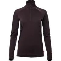 Aclima Women's LightWool 180 Polo with Zip Chocolate Plum