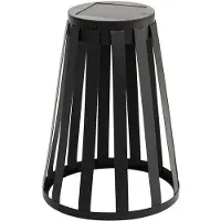 QAZQA Utomhus bordslampa svart inkl LED 3-stegs dimbar sol- och laddningsbar - Penny