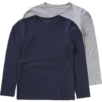 Minymo Tröja - 2-pack - Marinblå/Grå - - 7 år (122) - Tröja