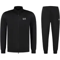 Emporio Armani Träningsoverall svart / vit