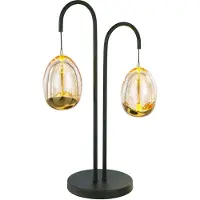 Highlight LED bordslampa Golden Egg, dimbar, Creme / bärnsten, Vardagsrum / matsal, Glas, Modern, LED-bordslampa