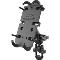 Ram Mounts Kort Quick-grip Xl Mobilhållare Med U-bultsfäste För Styre
