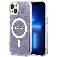 GUESS 4G MagSafe-fodral för iPhone 14 - lila